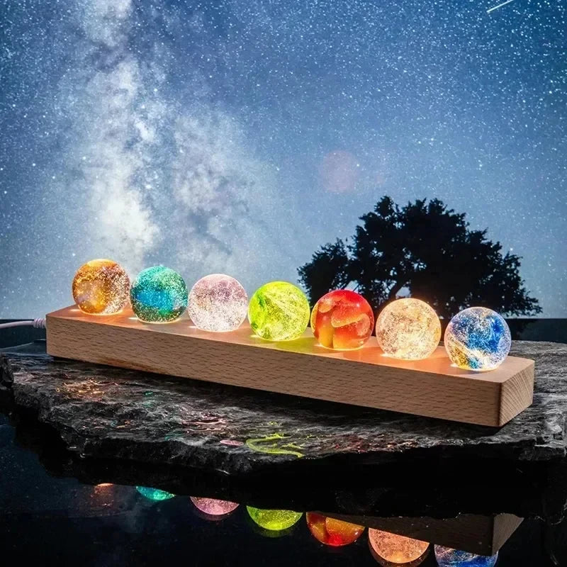 Fantasy Glass Star Astronomy Planets